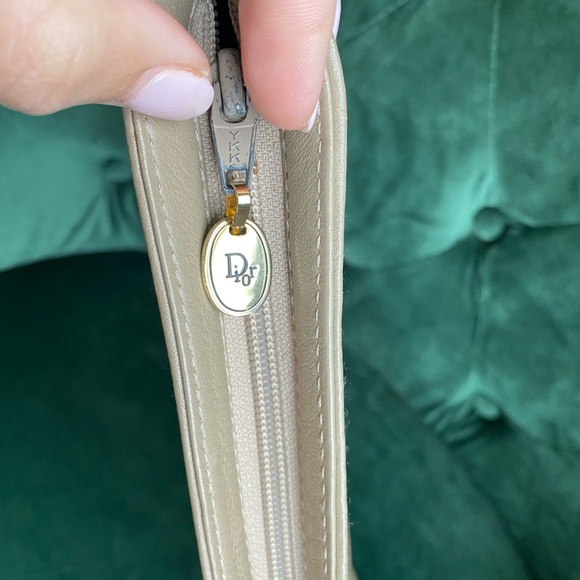 Authentic Vintage lambskin Christian Dior beige leather clutch - Picture 12 of 12